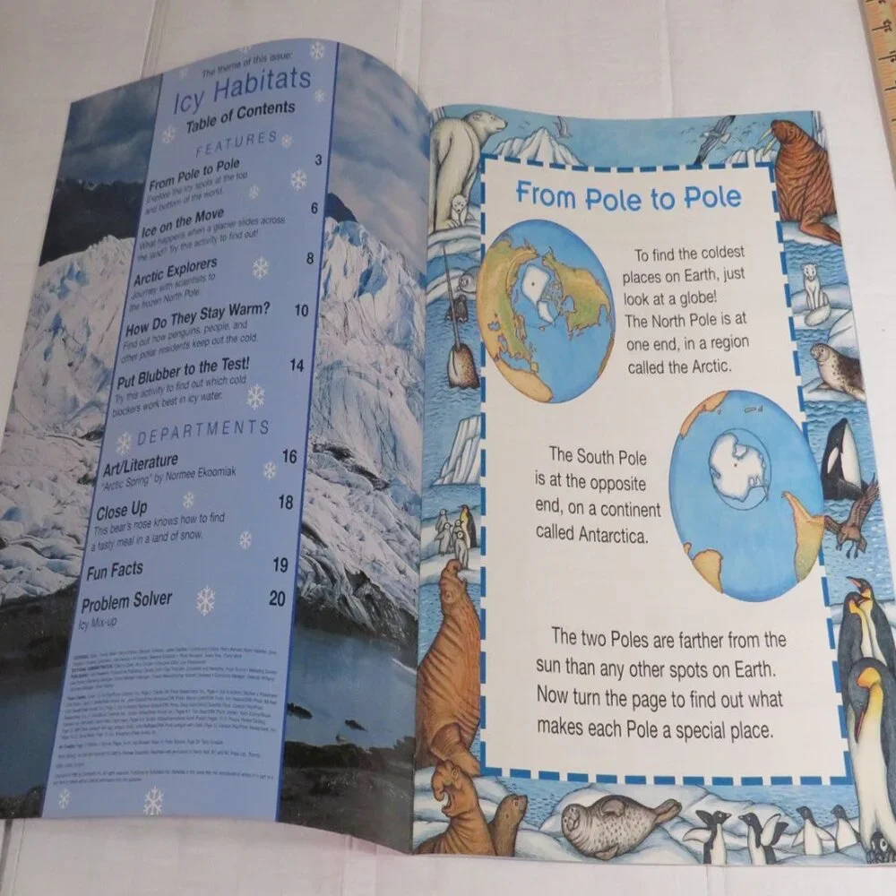 BIG SCIENCE Scholastic (almost 2 feet tall) Icy Habitats CLASSROOM SIZE